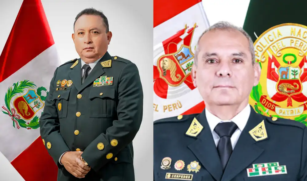 Jhonny Veliz Noriega, Carlos Céspedes Muñoz fueron pasados al retiro de la PNP. Foto: Composición/LR
