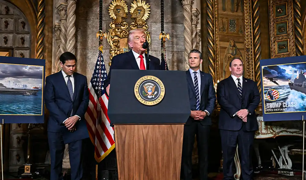 Trump también afirmó que una eventual intervención militar por tierra no estaría dirigida únicamente contra Venezuela. Foto: AFP.