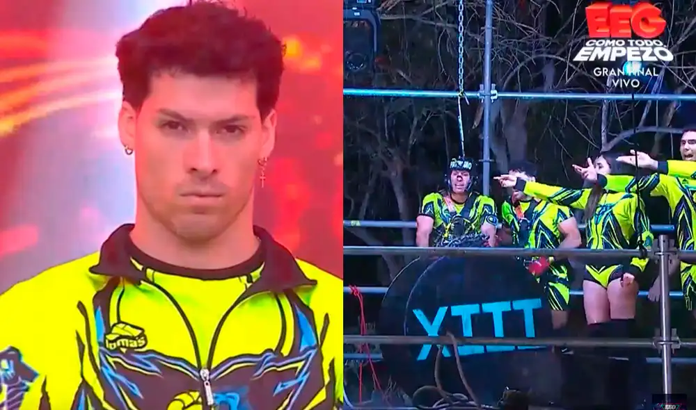 Escena ocurrió durante el duelo decisivo entre Patricio Parodi y Kevin Díaz en la final de 'Esto es guerra'. Fotos: captura/América TV Escena ocurrió durante el duelo decisivo entre Patricio Parodi y Kevin Díaz en la final de 'Esto es guerra'. Fotos: captura/América TV