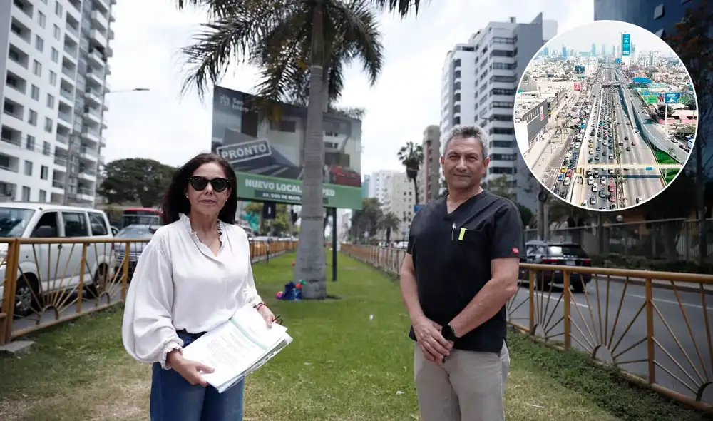 “¡No a los viaductos¡ Atentan contra nuestra salud”, indican a los vecinos. Créditos: Sebastián Blanco Salazar / La República.