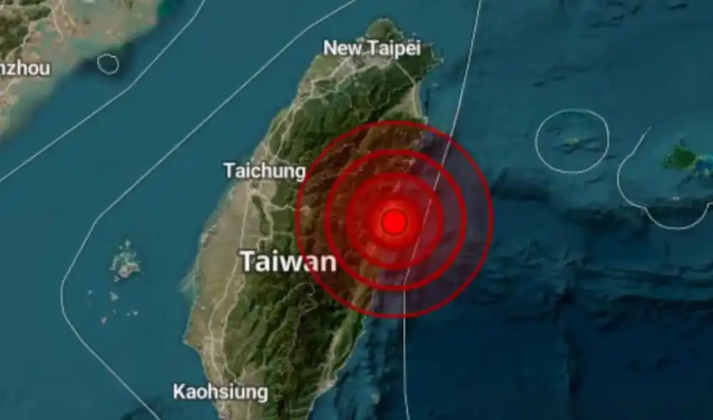 Terremoto de 7,0 se registró este sábado en Taiwán.