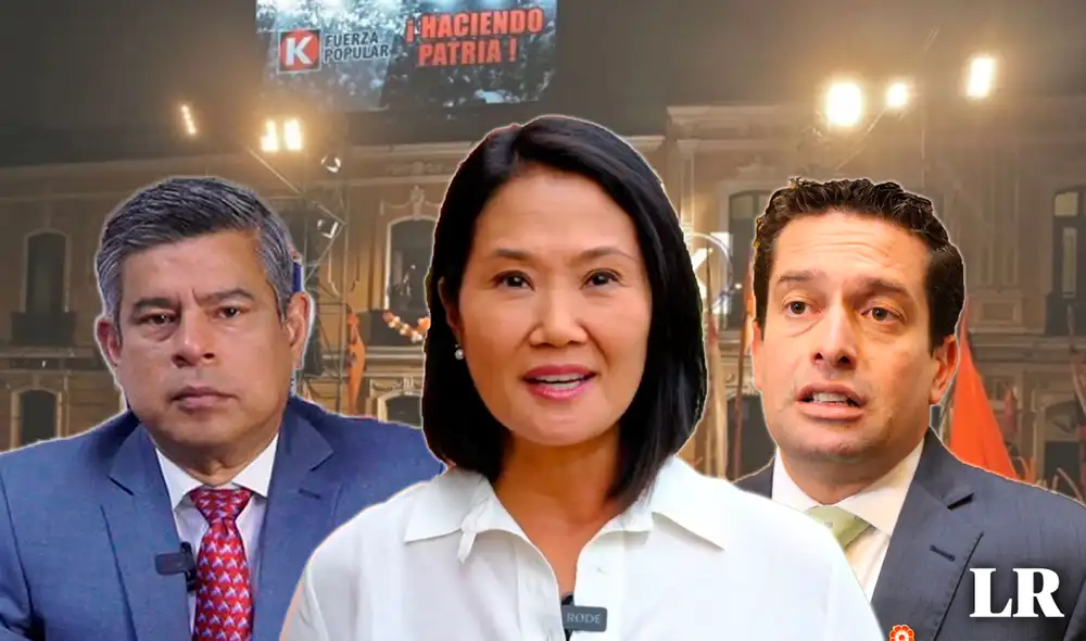 Keiko Fujimori es acompañada por Miki Torres y Luis Galarreta para elecciones generales 2026. Foto: composición LR