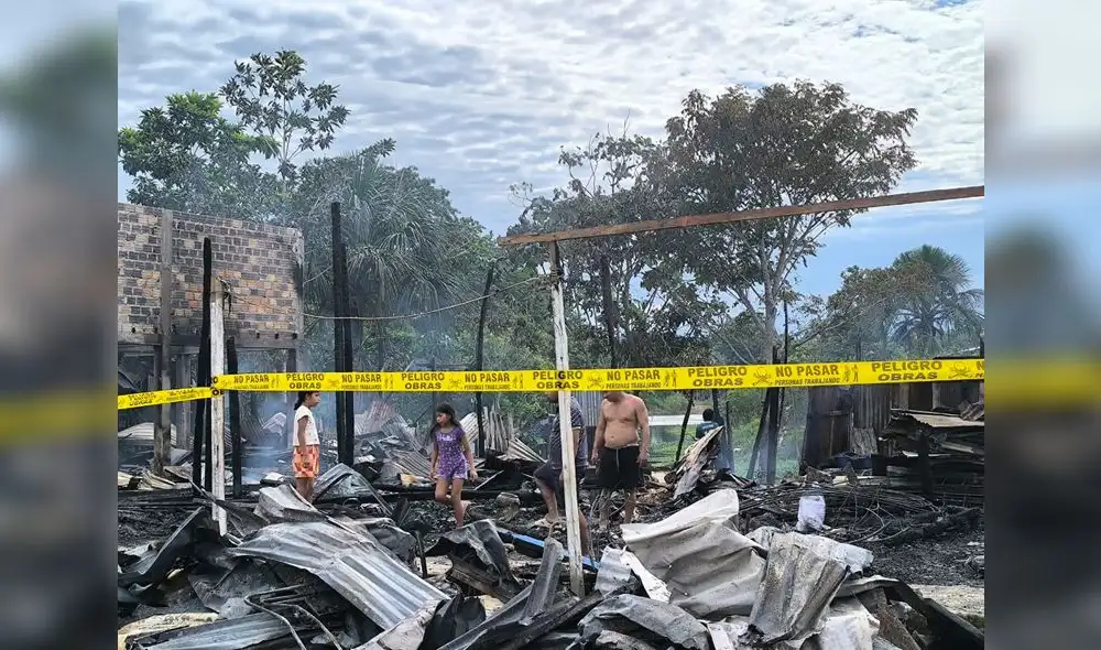 Iquitos: incendio deja 16 viviendas siniestradas y 24 familias en las calles a días de Año Nuevo