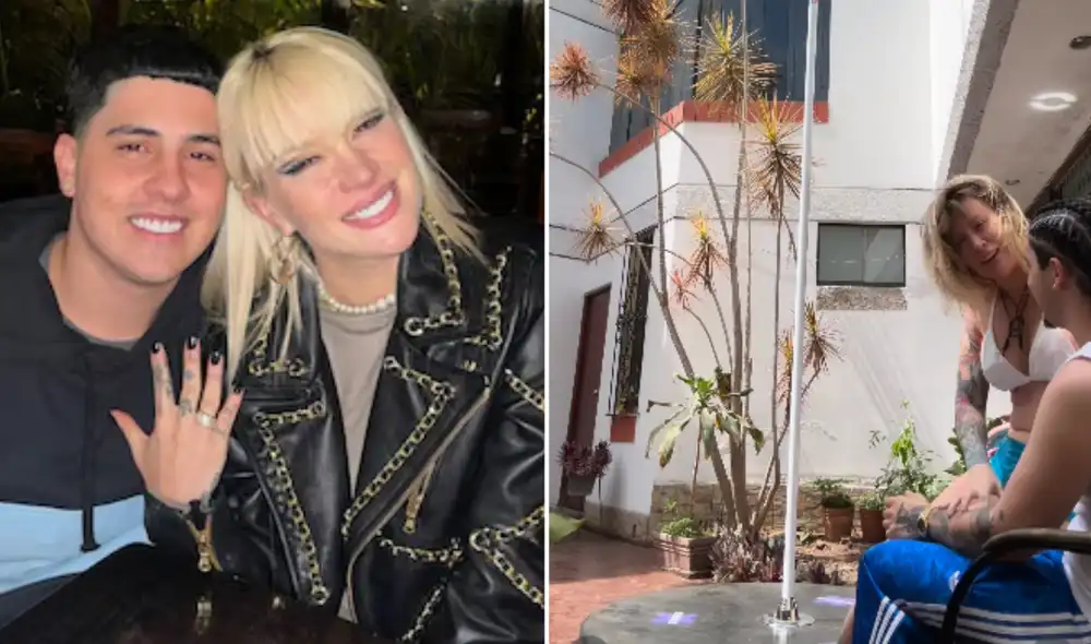 Leslie Shaw sorprendió a su novio con especial slorpresa. Foto: composición LR/difusión