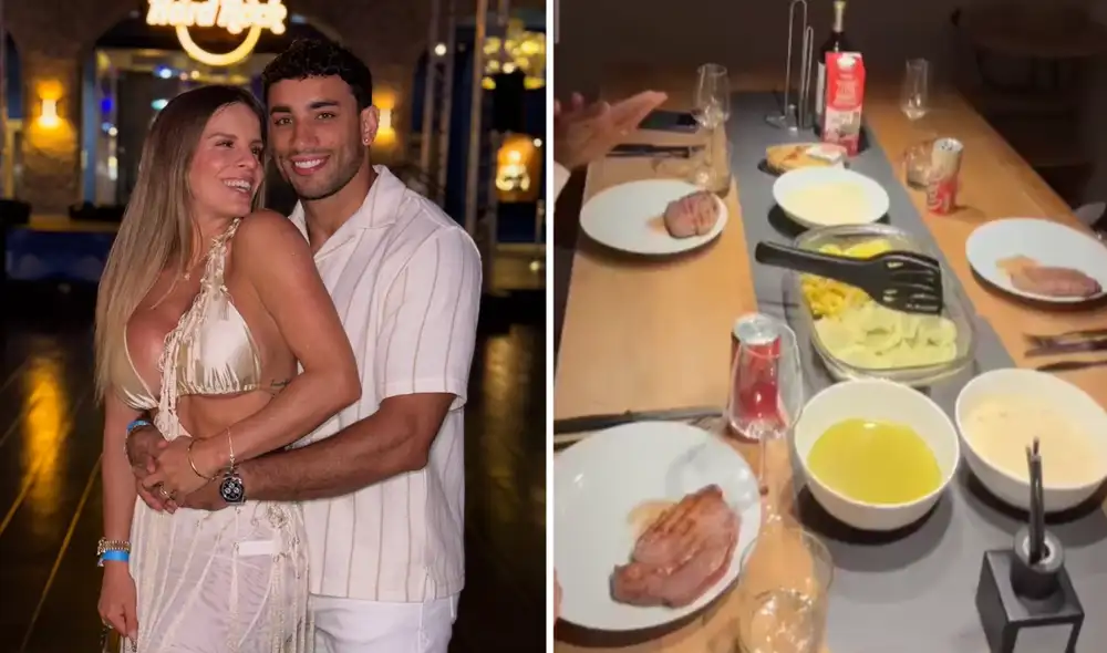 Alejandra Baigorria y su esposo Said Palao pasaron el Año Nuevo en Suiza. Foto: Composición LR/Instagram/Tiktok.