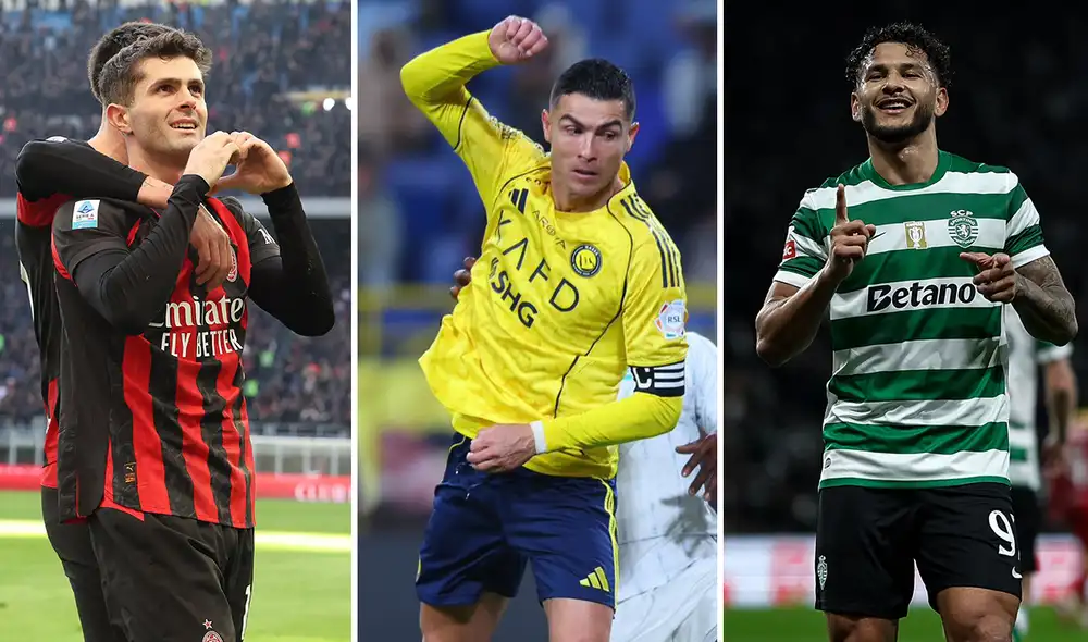 Programación de los partidos de este viernes 2 de enero. Foto: composición de LR/AC Milan/Al Nassr/Sporting CP