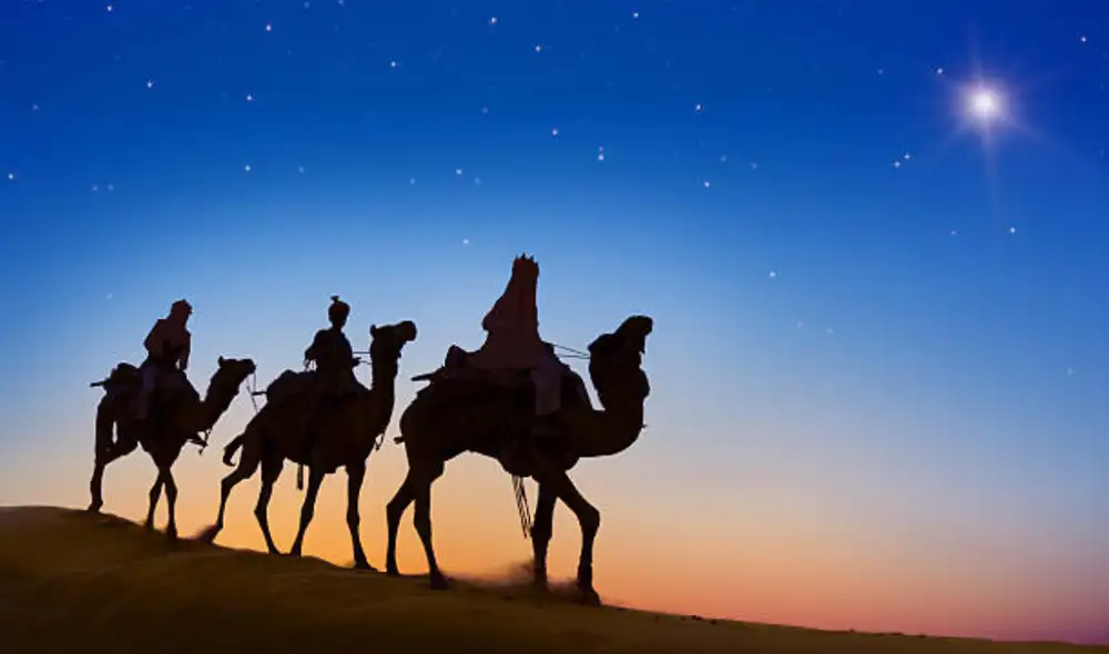 Los Reyes Magos llegaron hasta Belén guiados por una brillante estrella.