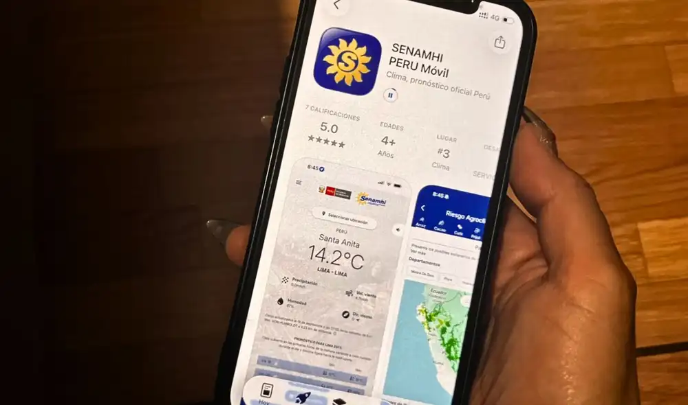 El Servicio Nacional de Meteorología e Hidrología de Perú (Senamhi) lanza ‘Senamhi Perú Móvil’, app gratuita para consultar pronósticos del tiempo en tiempo real desde dispositivos móviles.