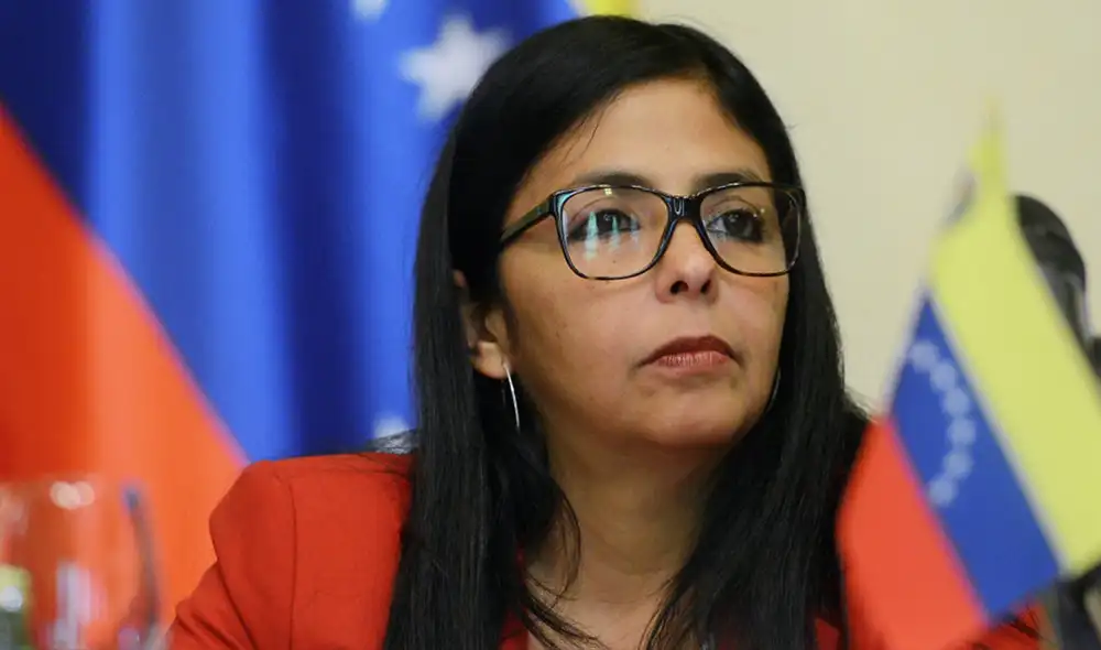 Delcy Rodriguez fue nombrada vicepresidenta del régimen en 2018. Foto: AFP