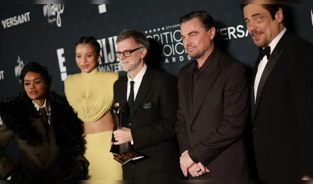 Teyana Taylor, Chase Infiniti, Paul Thomas Anderson, Leonardo DiCaprio y Benicio del Toro.
