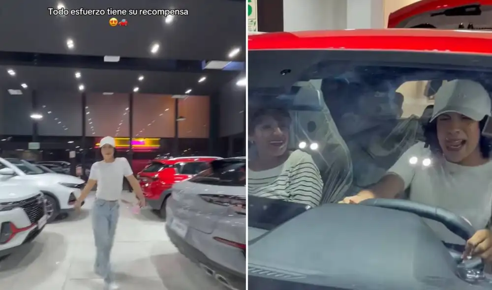 El 6 de enero, Valentino Palacios reveló en TikTok detalles de su auto nuevo.