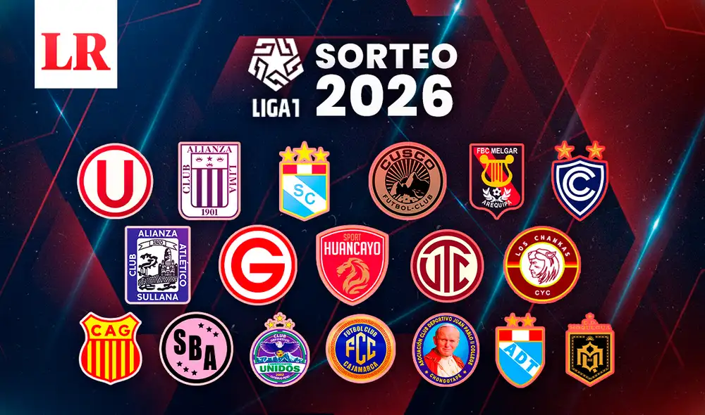 La edición 2026 de la Liga 1 empezará con 18 clubes de 10 regiones distintas. Foto: composición de Betsabeth de los Santos/GLR
