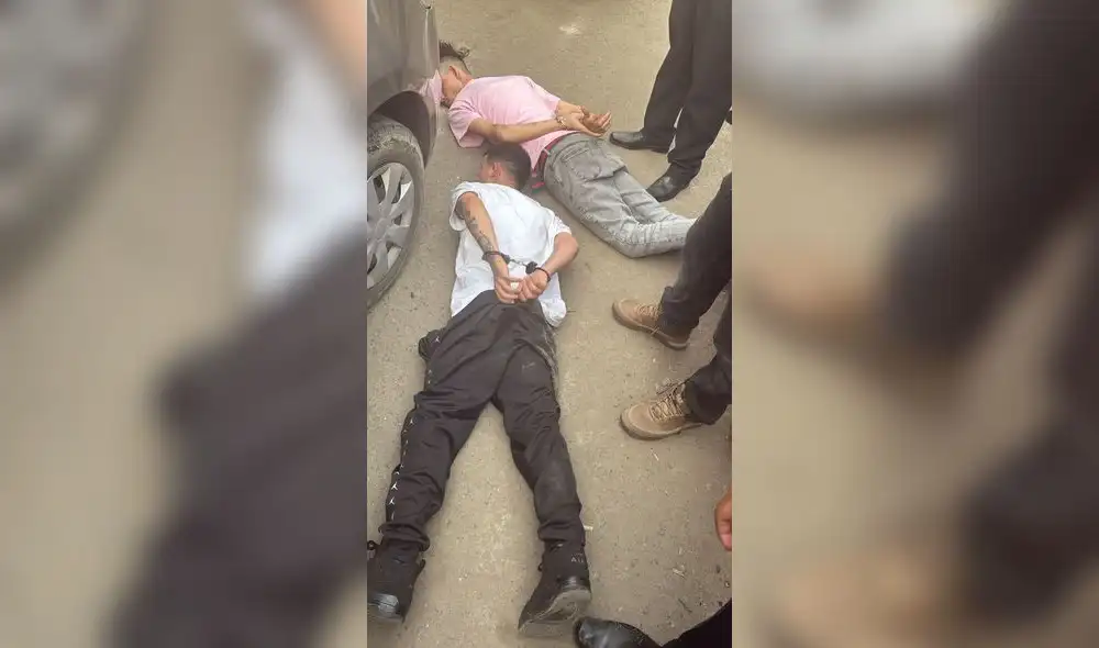 Presuntos asesinos de taxista detenidos en Ate.