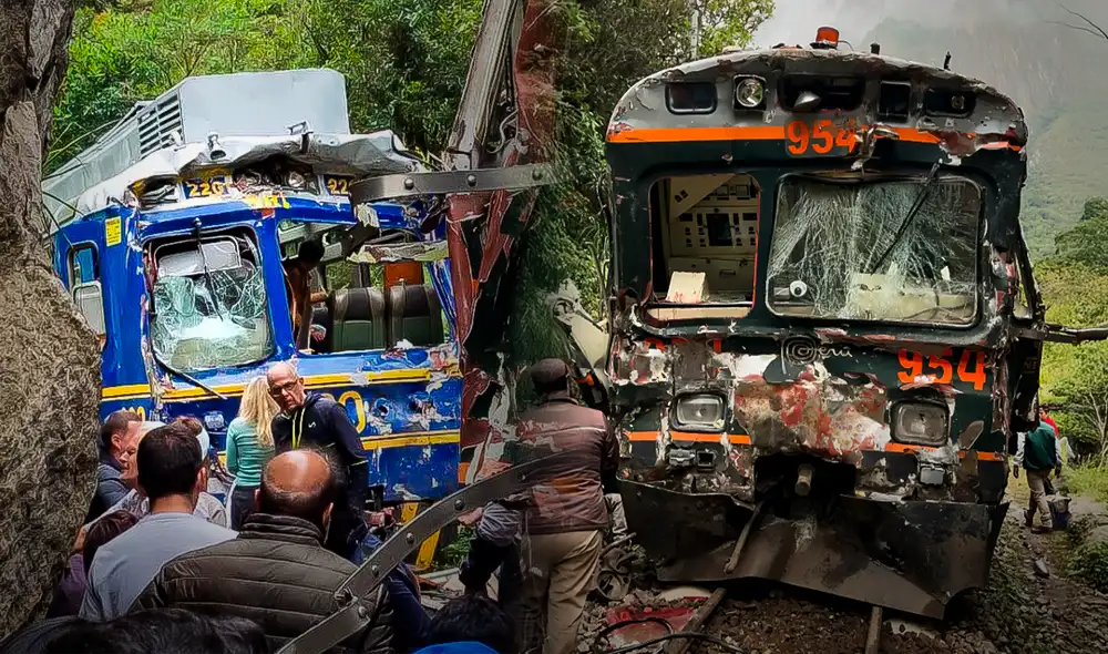 Colisionan trenes en Machu Picchu. Foto: composición La República Colisionan trenes en Machu Picchu. Foto: composición La República