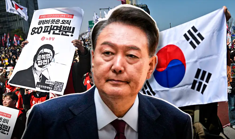 Yoon Suk Yeol fue destituido de la presidencia el 4 de abril de 2025 por imponer la ley marcial en Corea del Sur.
