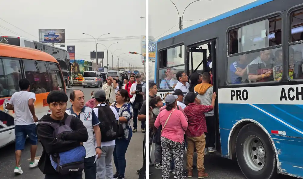 Varios ciudadanos esperaron un vehículo para trasladarse a sus ceide labores.