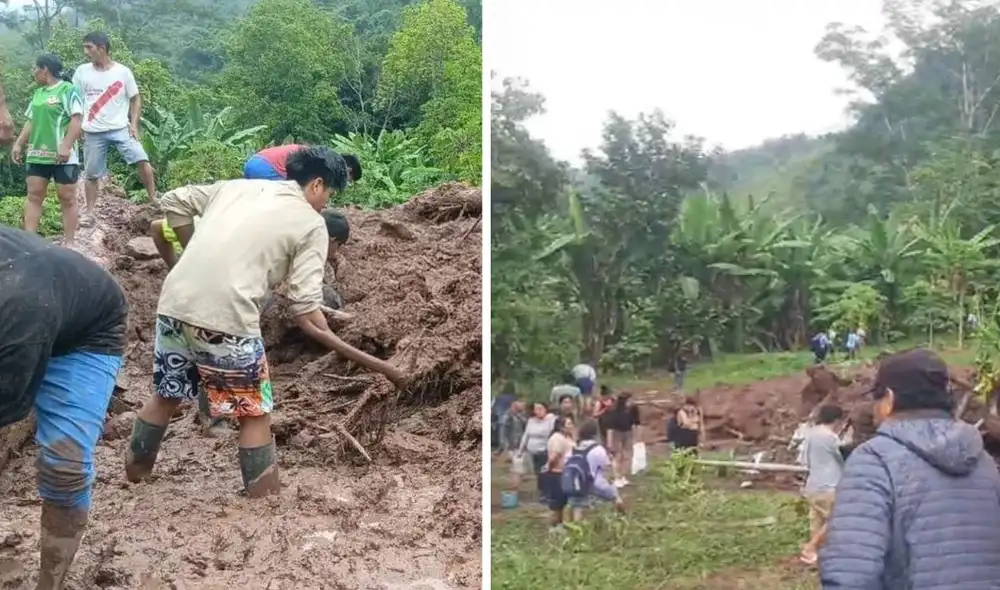 La familia y un trabajador de la zona de Chanchamayo murieron sepultados por un huaico.