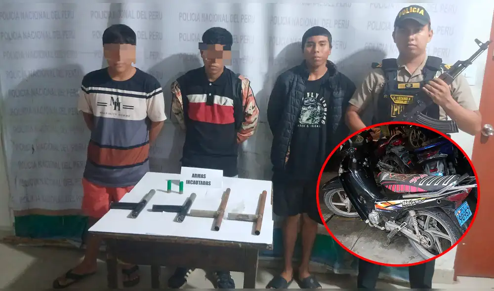Los detenidos pertenecerían a la banda “Los Bravos de Pampachica”. Foto: PNP