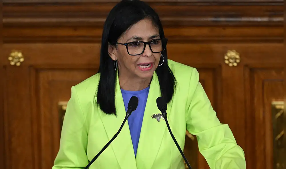 La mandataria interina subrayó que Venezuela está consciente de la diferencia de poder entre ambos estados. Foto: AFP.