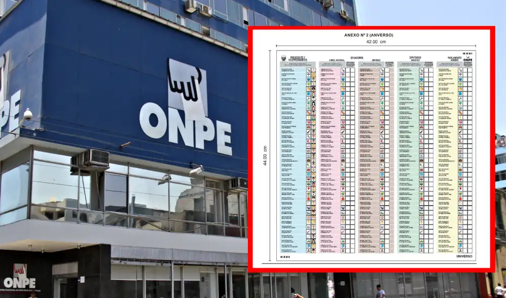 ONPE da a conocer cédula oficial para elecciones generales 2026. Foto: composición LR