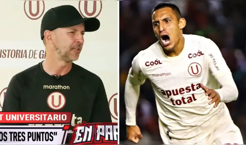 Javier Rabanal destacó a Álex Valera por su desempeño en Universitario. Foto: Composición LR/TV Perú Deportes