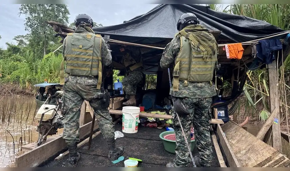 Operativo contra la minería ilegal.