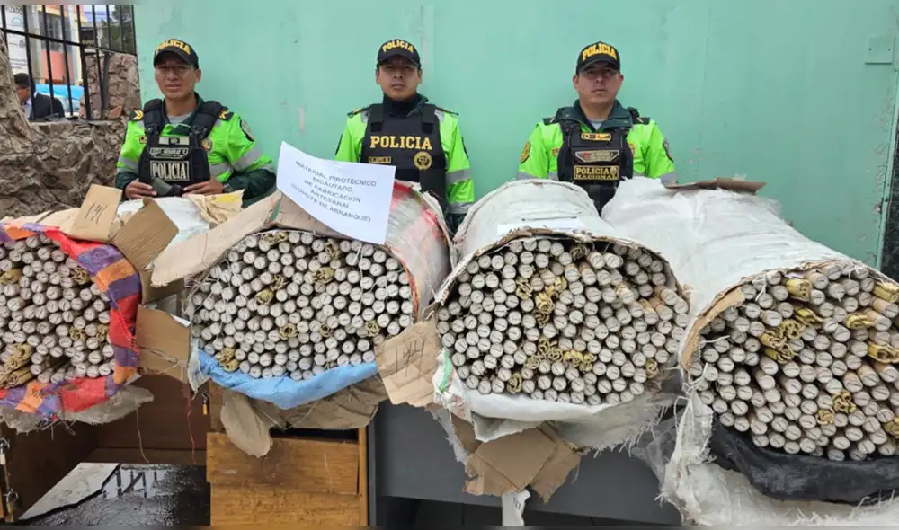 Material incautado era trasladado en un vehículo. Foto: PNP