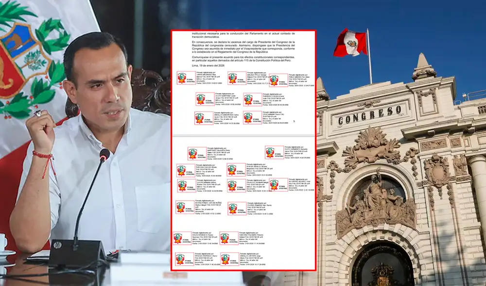 Presentan cuatro mociones de censura contra José Jerí. Foto: composición LR