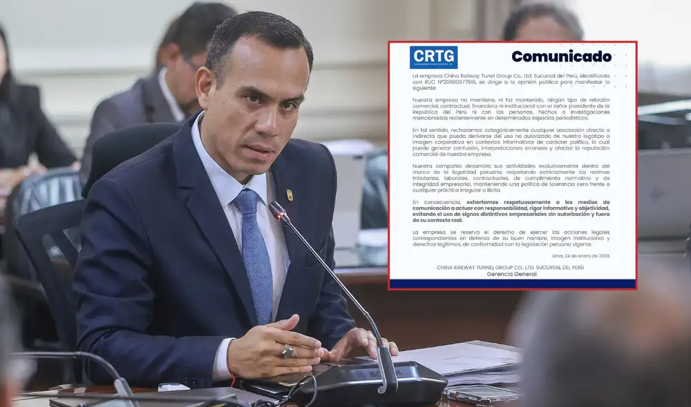 Empresa señala que nunca tuvo vínculo con el presidente José Jerí. Foto: composición LR