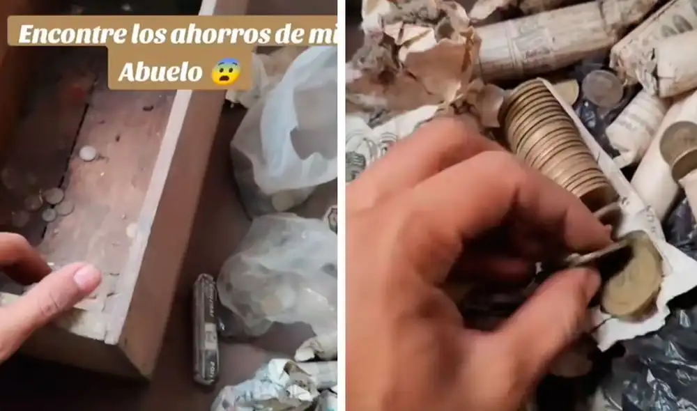 La joven mostró que su abuelo había ordenado las monedas con bastante cuidado, por lo que varios usuarios resaltaron que se trataba de un ahorro “a la antigua”. La joven mostró que su abuelo había ordenado las monedas con bastante cuidado, por lo que varios usuarios resaltaron que se trataba de un ahorro “a la antigua”.
