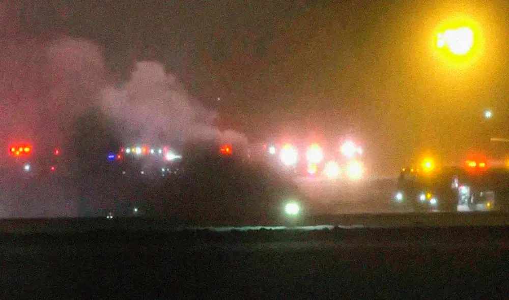 El Aeropuerto de Bangor informó que los socorristas llegaron rápidamente al lugar del siniestro. Foto: WABI.