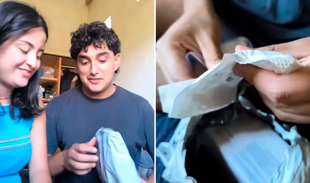 Al abrir la bolsa, la pareja encontró artículos totalmente diferente a su pedido de Temu.