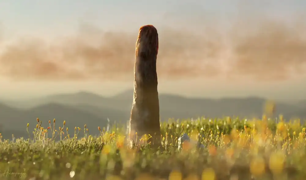 Posible aspecto de los prototaxitos hace 400 millones de años. Foto: Matt Humpage