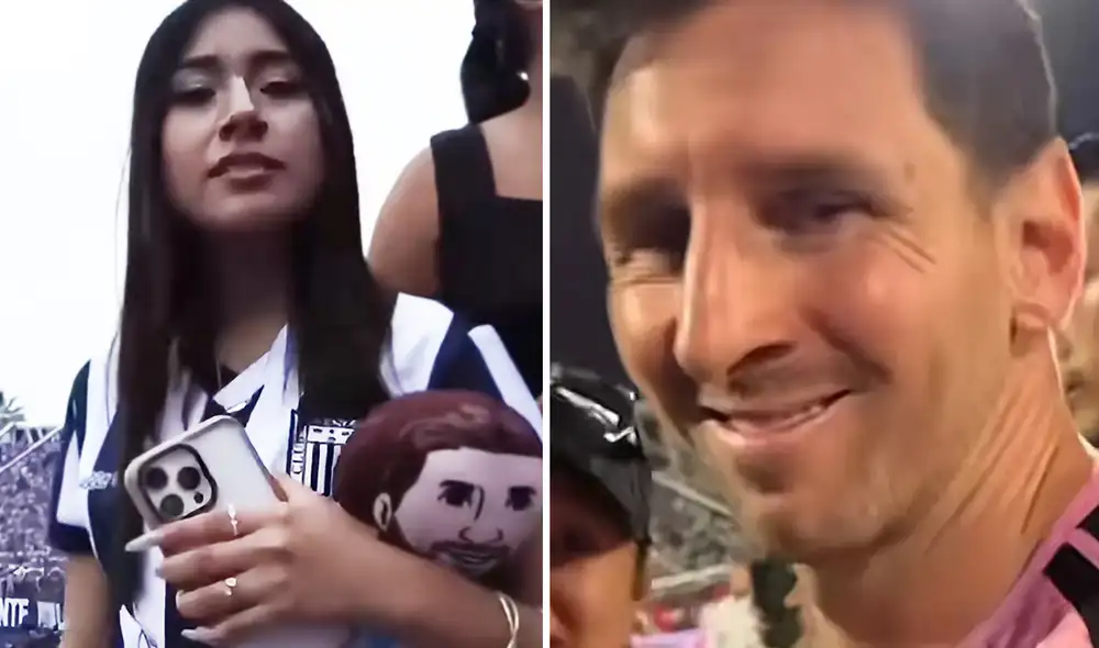Tiktoker Milenka Nolasco emociona a Lionel Messi en el estadio Matute.