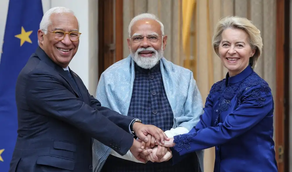 La Unión Europea e India firman un acuerdo comercial histórico tras más de 20 años de negociaciones, creando una de las mayores zonas de libre comercio global.
