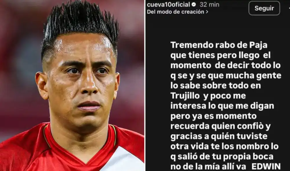 El futbolista Christian Cueva se pronunció a través de sus redes sociales. El futbolista Christian Cueva se pronunció a través de sus redes sociales.