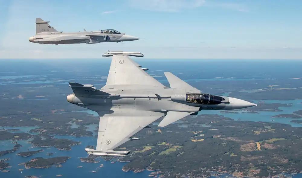 La propuesta de la compañía sueca Saab fue la que seleccionó la FAC por su costo y plazo de entrega. Foto: Saab