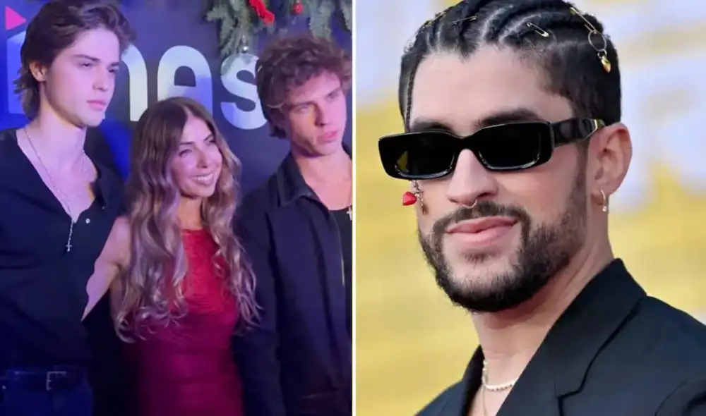 Facundo y Mateo Oliva, hijos de Fiorella Cayo, debutaron como el dúo FAMA en la sede del sello de Bad Bunny en Ciudad de México.