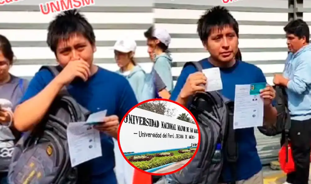Joven rompió en llanto al conocer que podía perder su vacante a la Universidad Nacional Mayor de San Marcos.