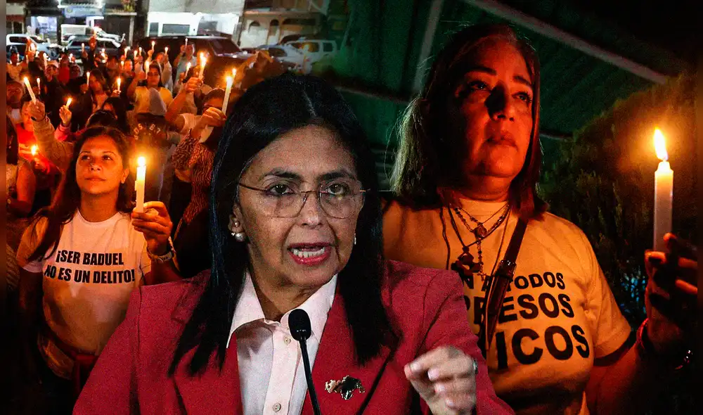 Delcy Rodríguez adelantó que promulgará una ley de amnistía para los presos políticos y la reconversión del Helicoide. Foto: Composición LR/AFP.