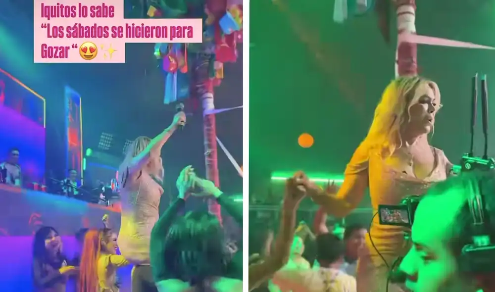 Gisela Valcárcel en el aniversario de Explosión de Iquitos Foto: Composición LR