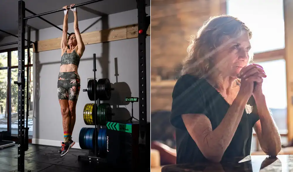 Bonnie Sumner superó un récord mundial al mantenerse más de tres minutos suspendida de una barra de dominadas.