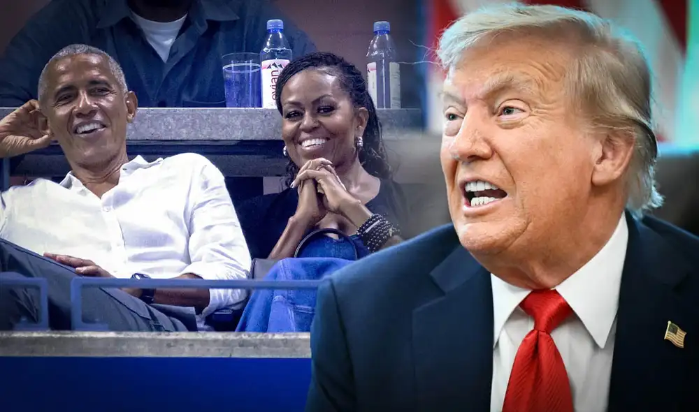 Un video difundido por Donald Trump y dirigido contra Barack y Michelle Obama desató una tormenta política en Estados Unidos. Foto: composción LR/AFP