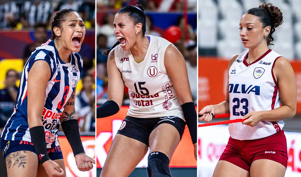 Alianza Lima es escolta de Universitario en la tabla. Foto: composición/Liga Peruana de Vóley