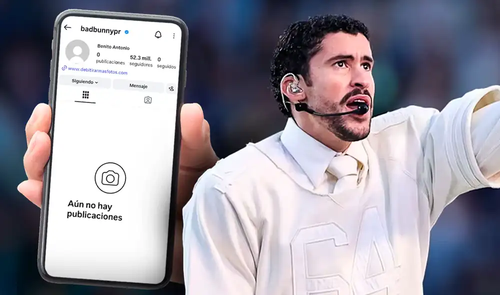 Bad Bunny borró todas las publicaciones de su cuenta de Instagram