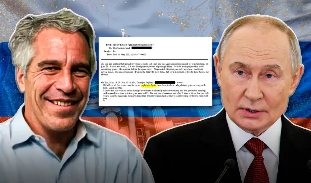 El pederasta Jeffrey Epstein mantuvo un interés persistente en establecer un vínculo directo con Vladímir Putin entre 2010 y 2018.
