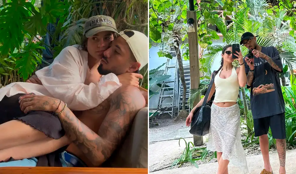 Sergio Peña se luce en redes con su novia Camila. Foto: Composición LR/Captur/Instagram