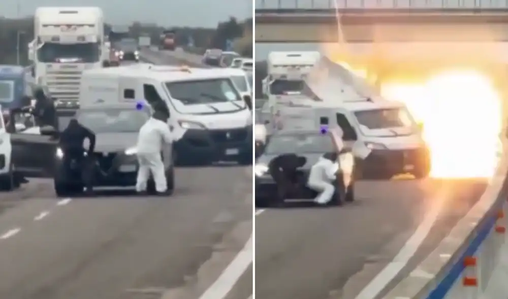 Dos de los presuntos delincuentes fueron arrestados mientras otros lograron escapar. Foto: Captura de video