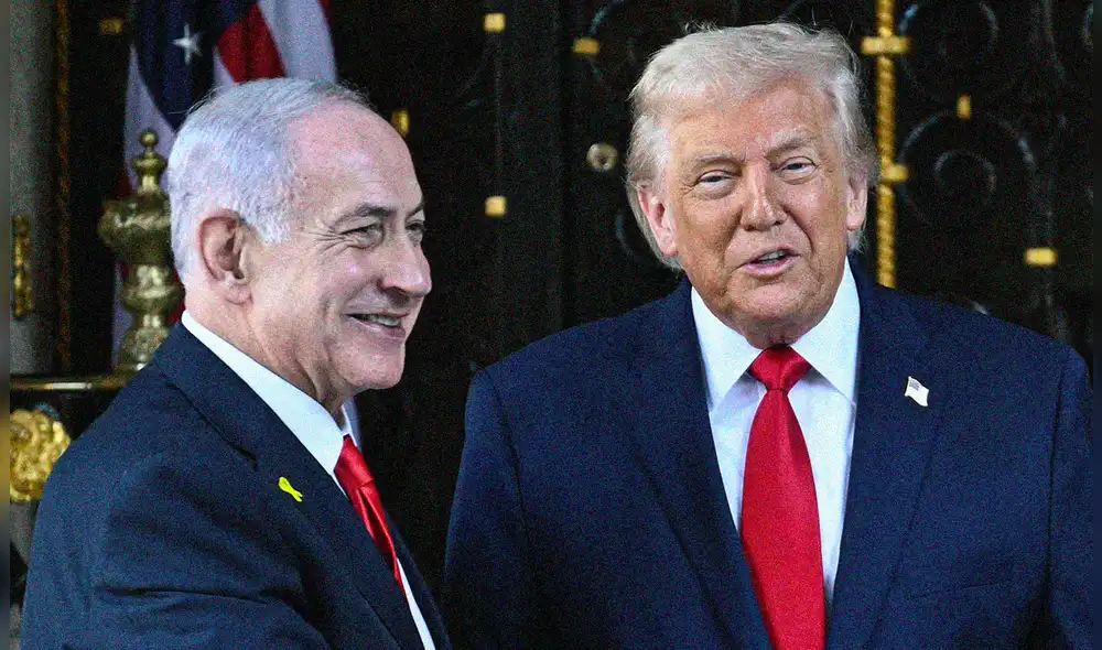 Netanyahu visita por séptima vez Washington en lo que va del segundo mandato del actual presidente estadounidense. Foto: AFP.