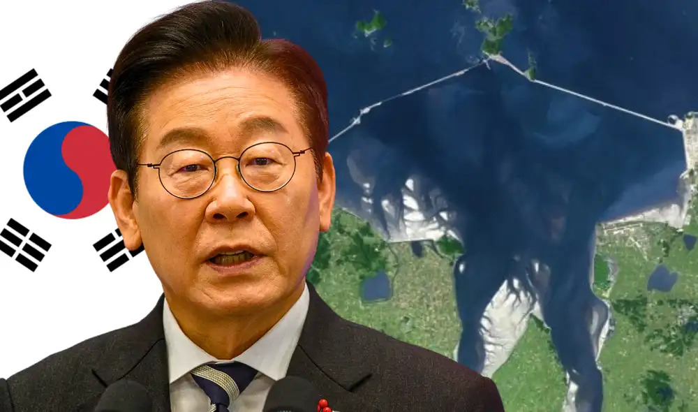 La construcción tardó casi 20 años y requirió técnicas avanzadas en un entorno marino. Foto: Composición LR